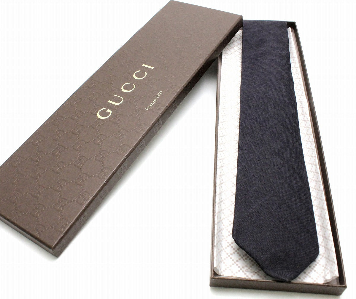 Gucci Silk 100% Necktie Navy