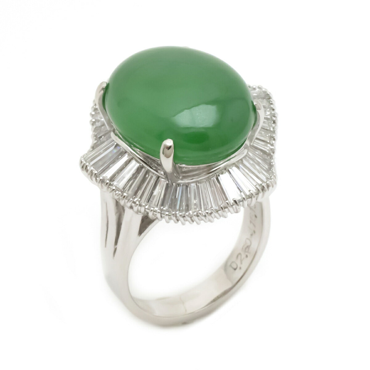 Jadeite Diamond Ring Platinum