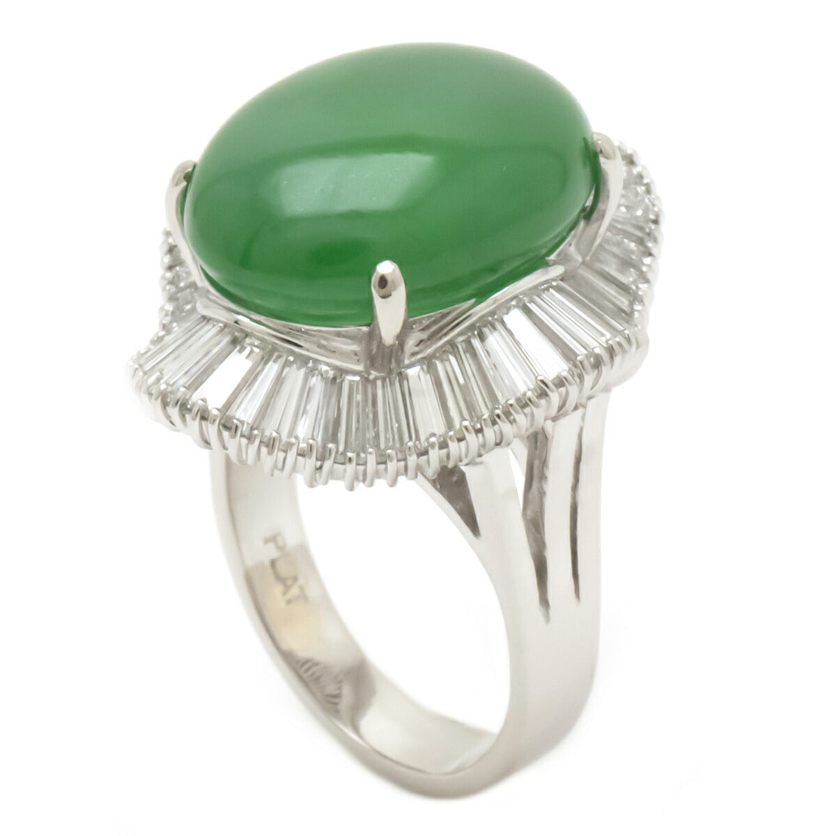 Jadeite Diamond Ring Platinum