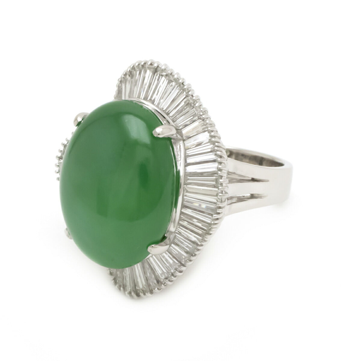 Jadeite Diamond Ring Platinum