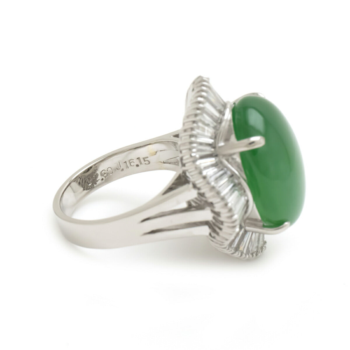 Jadeite Diamond Ring Platinum