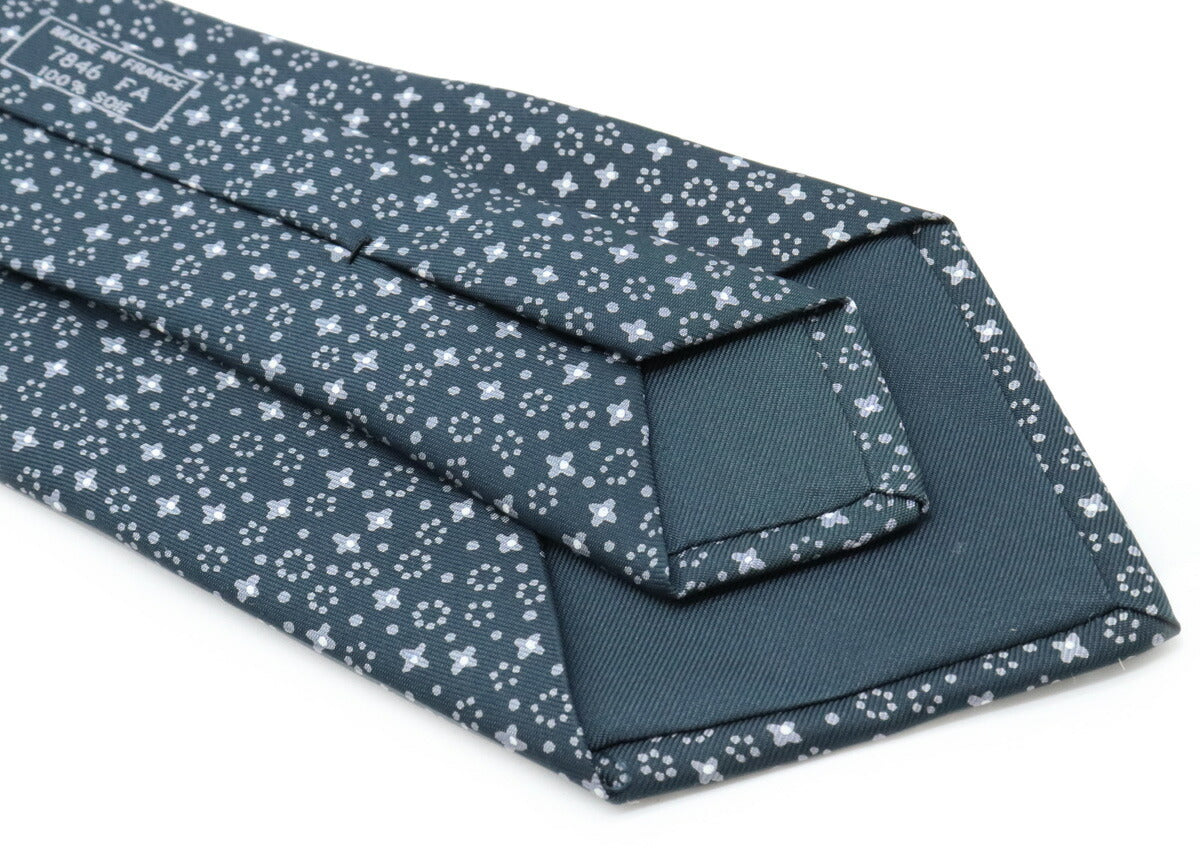 Hermes Silk Tie Navy