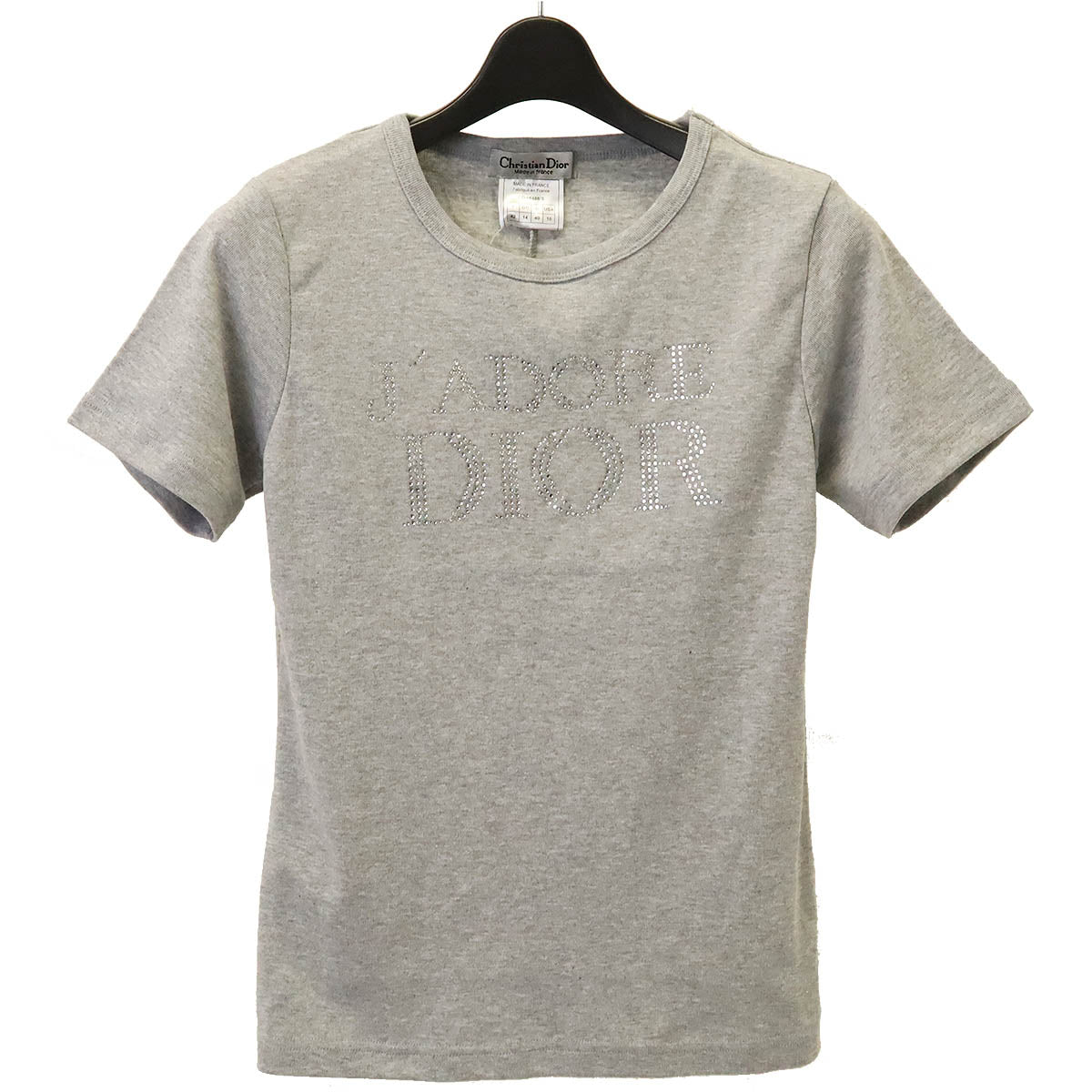 Christian Dior J'ADORE T-Shirt Cotton 100% Gray #42 in Pristine Condition