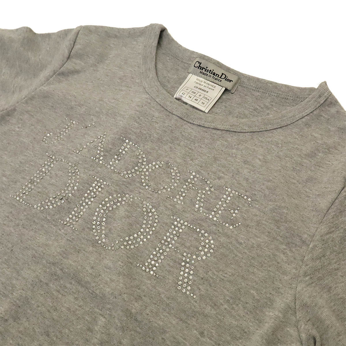 Dior J'ADORE T-shirt Cotton Gray in Pristine Condition