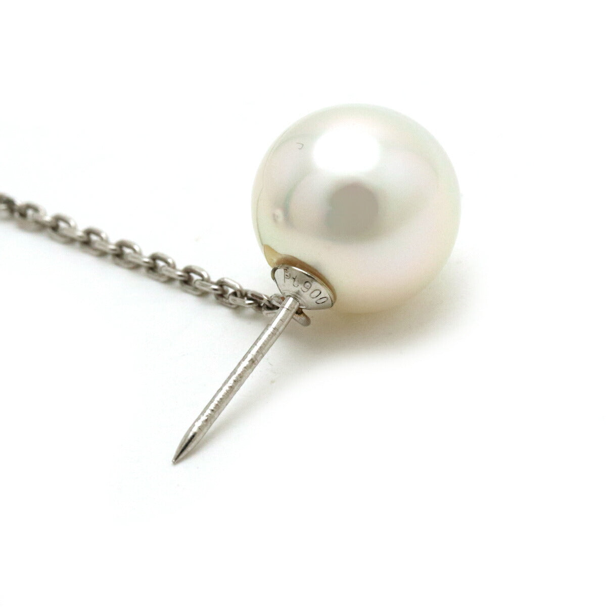 Pt900 Pearl Tie Tack Tie Pin