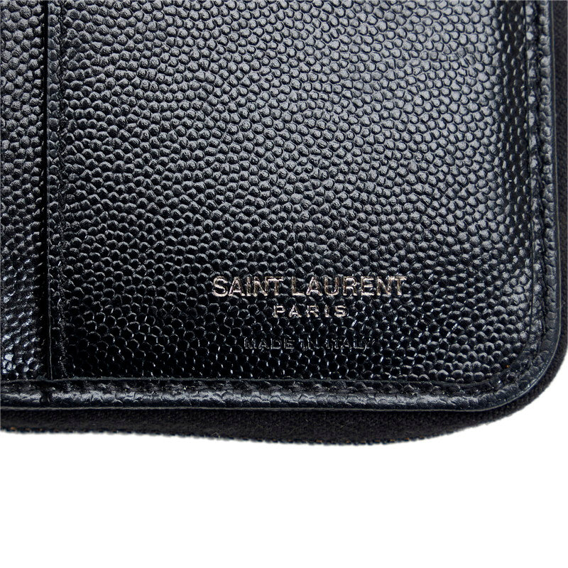 Quilted Leather Zip Around Wallet