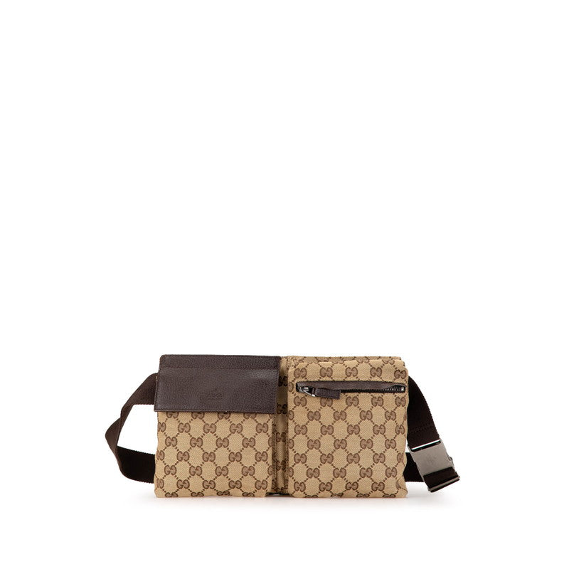 Gucci Canvas Leather Waist Bag 28566