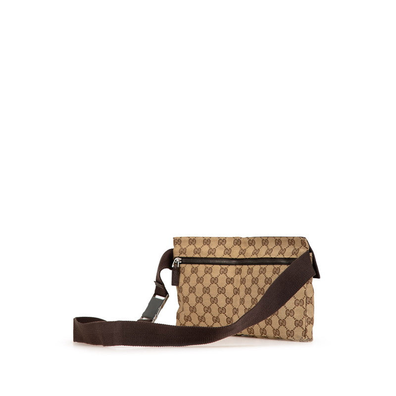 Gucci Canvas Leather Waist Bag 28566