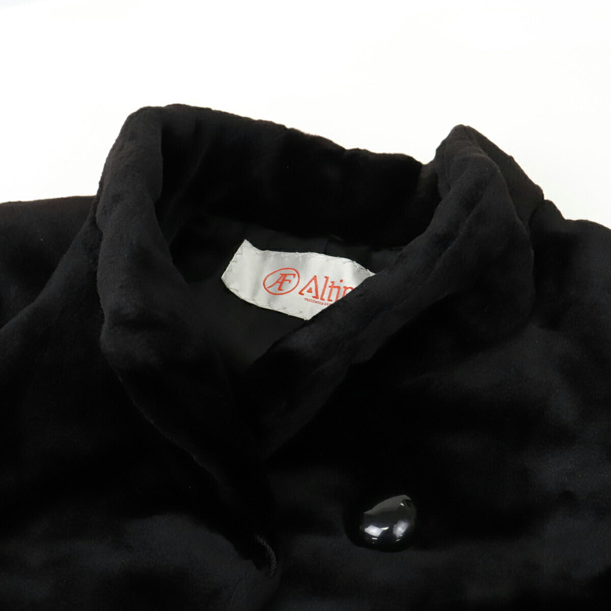 SAGA MINK Altima Long Coat Fur Black