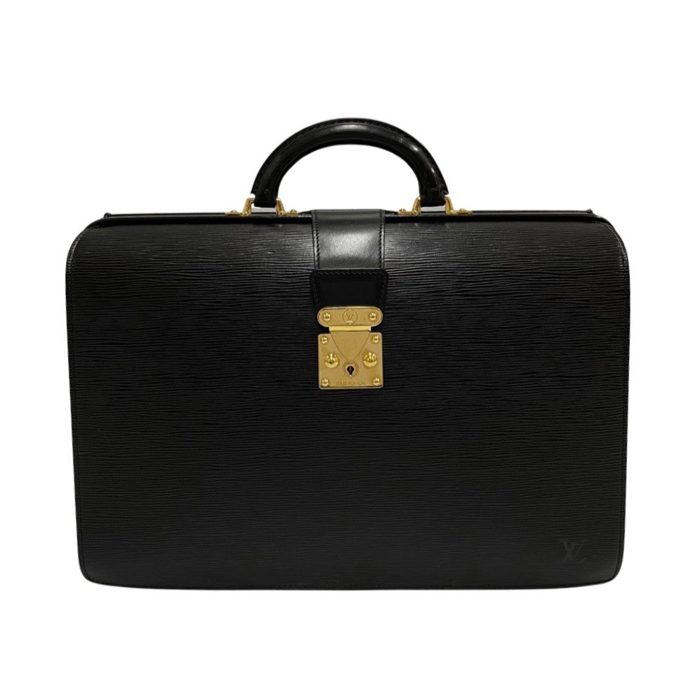 Louis Vuitton Serviette Fermoir Leather Business Bag M54352 in Good condition