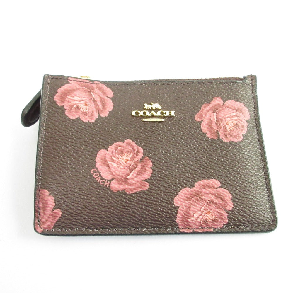 Coach Flower Print Card Coin Case