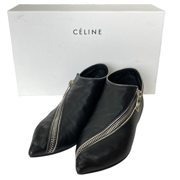Celine Leather Pointed Toe Flats
