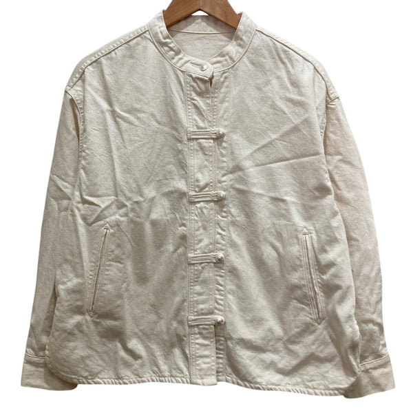 PLAIN PEOPLE Denim Band Collar Jacket