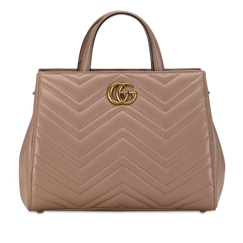 Gucci GG Marmont Matelasse Handbag Leather Handbag 448054 in Excellent condition