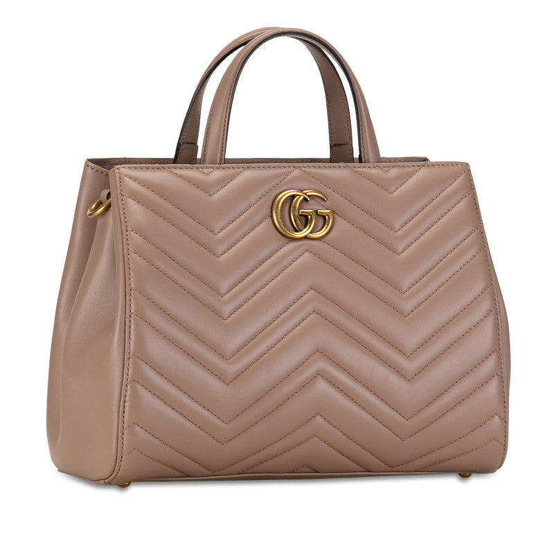 Gucci GG Marmont Matelasse Handbag Leather Handbag 448054 in Excellent condition