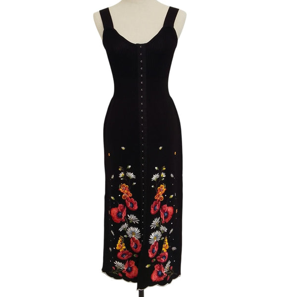 GRACE CONTINENTAL Flower Embroidered Dress