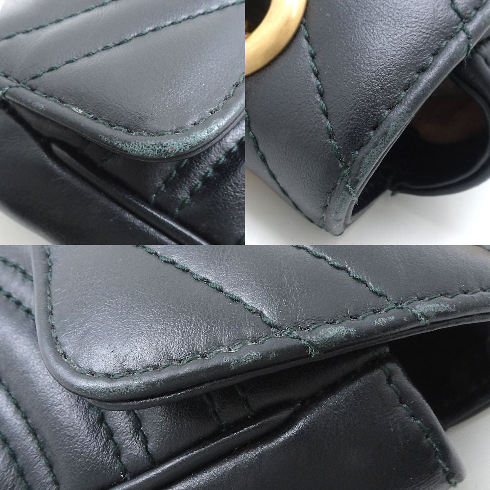 Gucci Quilted Mini Shoulder Bag Leather Black