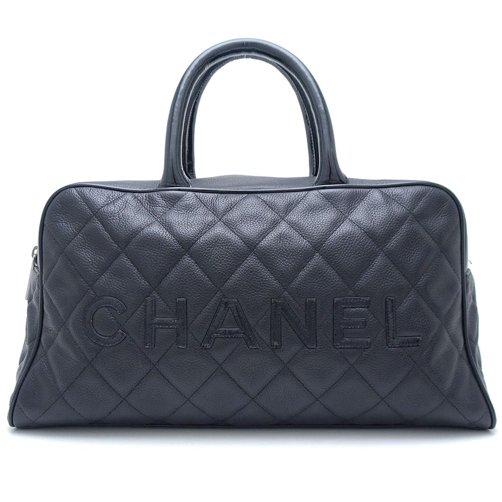 Chanel Chanel Caviar Patent Leather Bowling Bag Leather Handbag A15685 in Great Condition