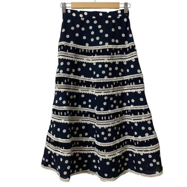 Sov Double Standard Clothing Polka Dot Lace Long Skirt