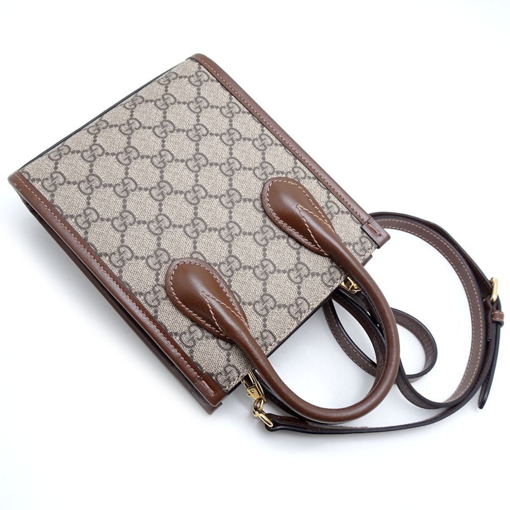 Gucci Interlocking G Mini Tote Bag Brown