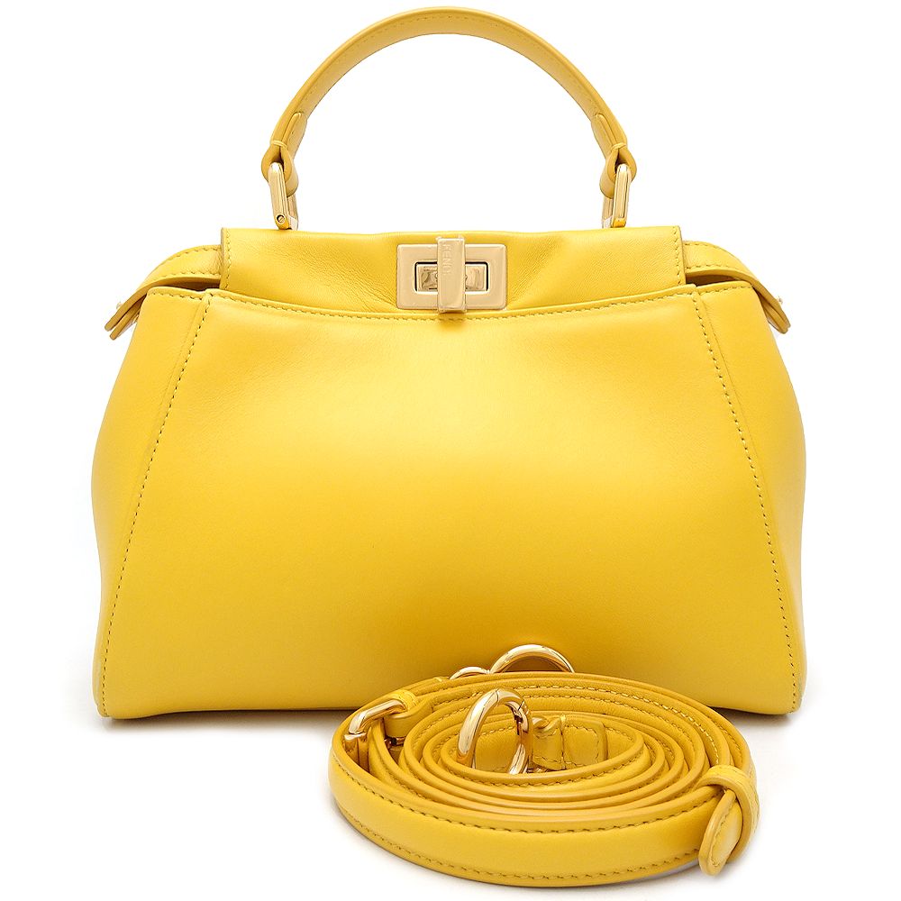 Fendi Mini Peekaboo 2Way Leather Bag