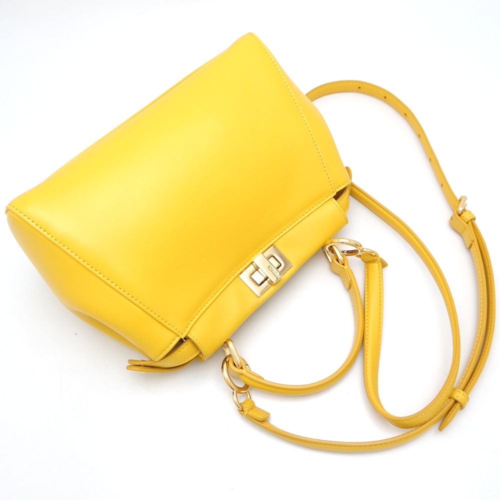 Fendi Mini Peekaboo 2Way Leather Bag