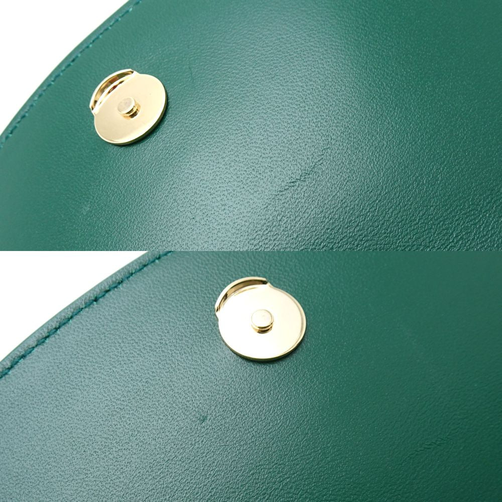 Saint Laurent Kaia Leather Shoulder Bag Green