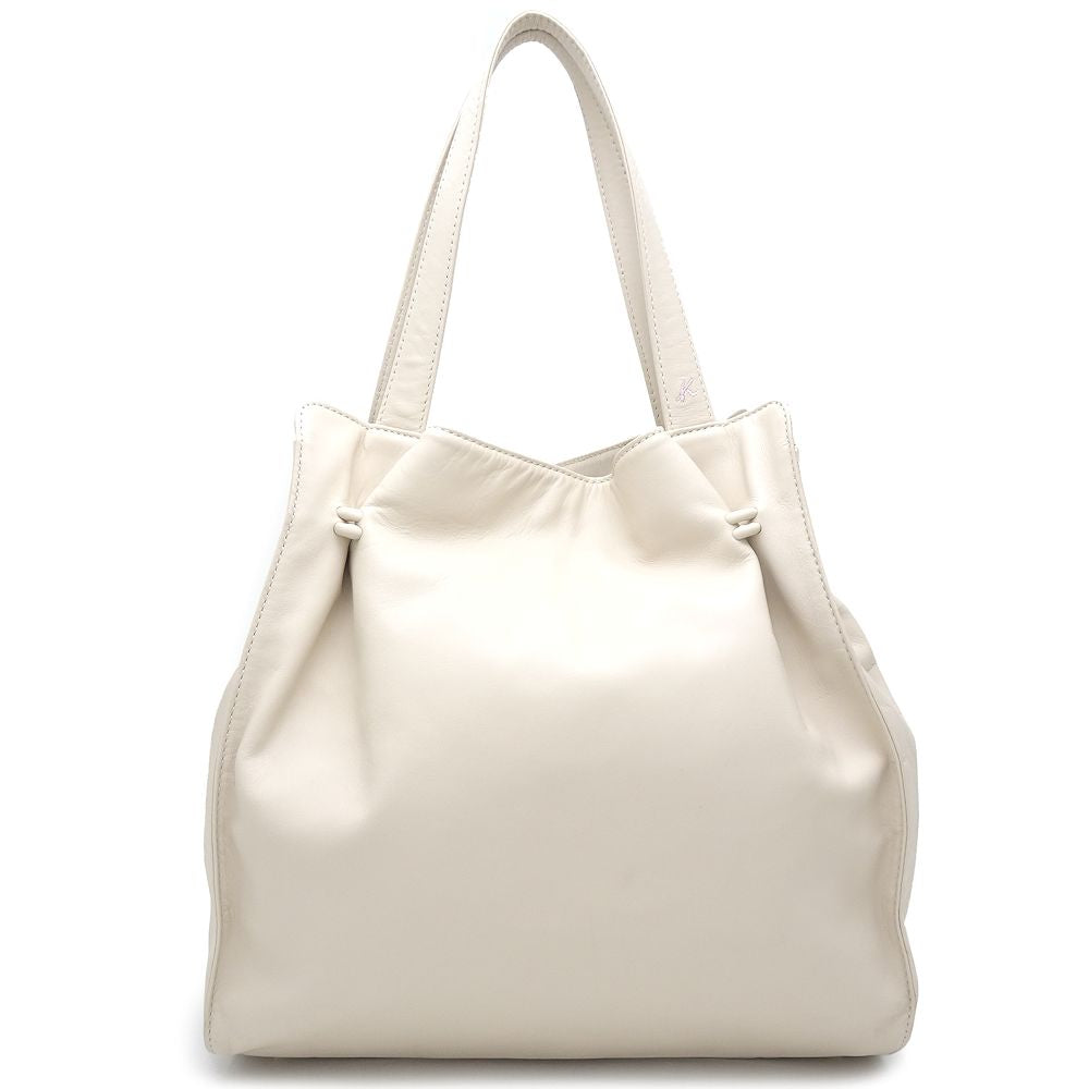 Kitamura Leather Tote Bag Ivory