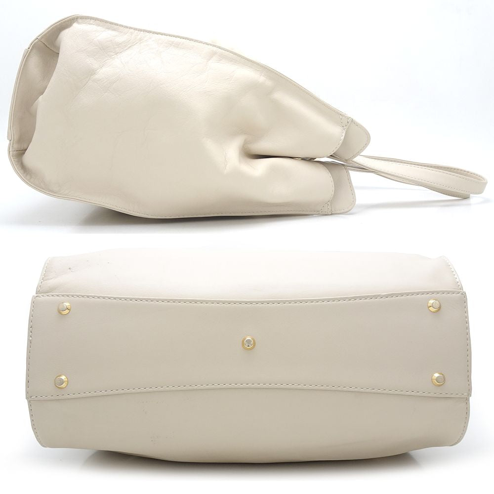 Kitamura Leather Tote Bag Ivory