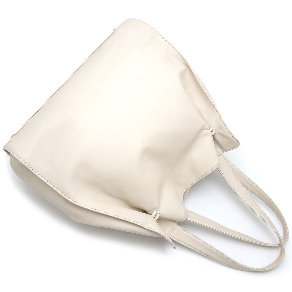 Kitamura Leather Tote Bag Ivory