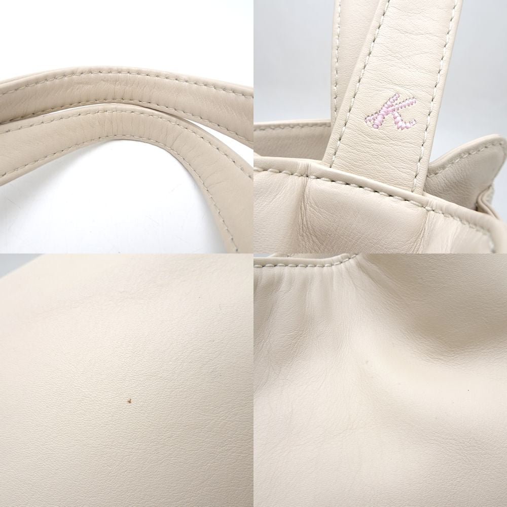 Kitamura Leather Tote Bag Ivory