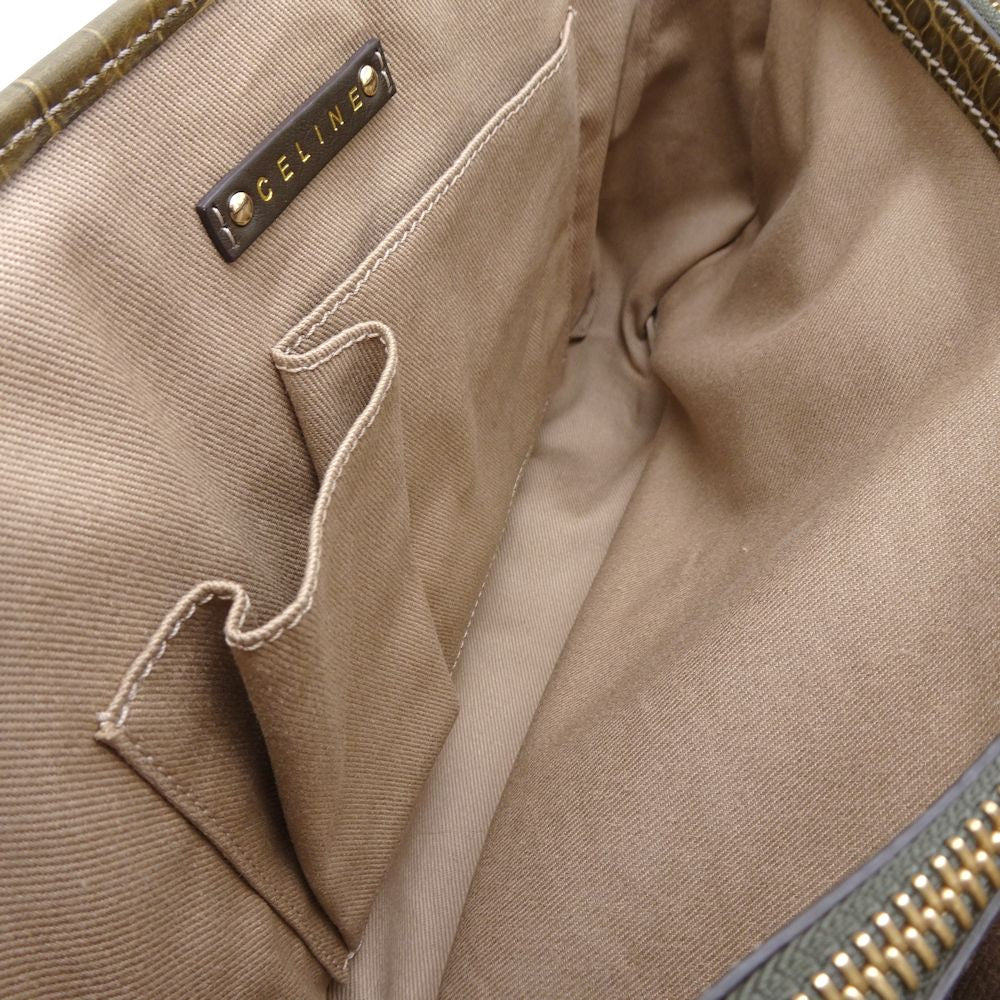 Celine Canvas Leather Boogie Handbag