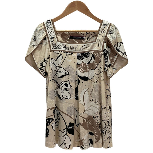 LEONARD FASHION Floral Stretch Blouse