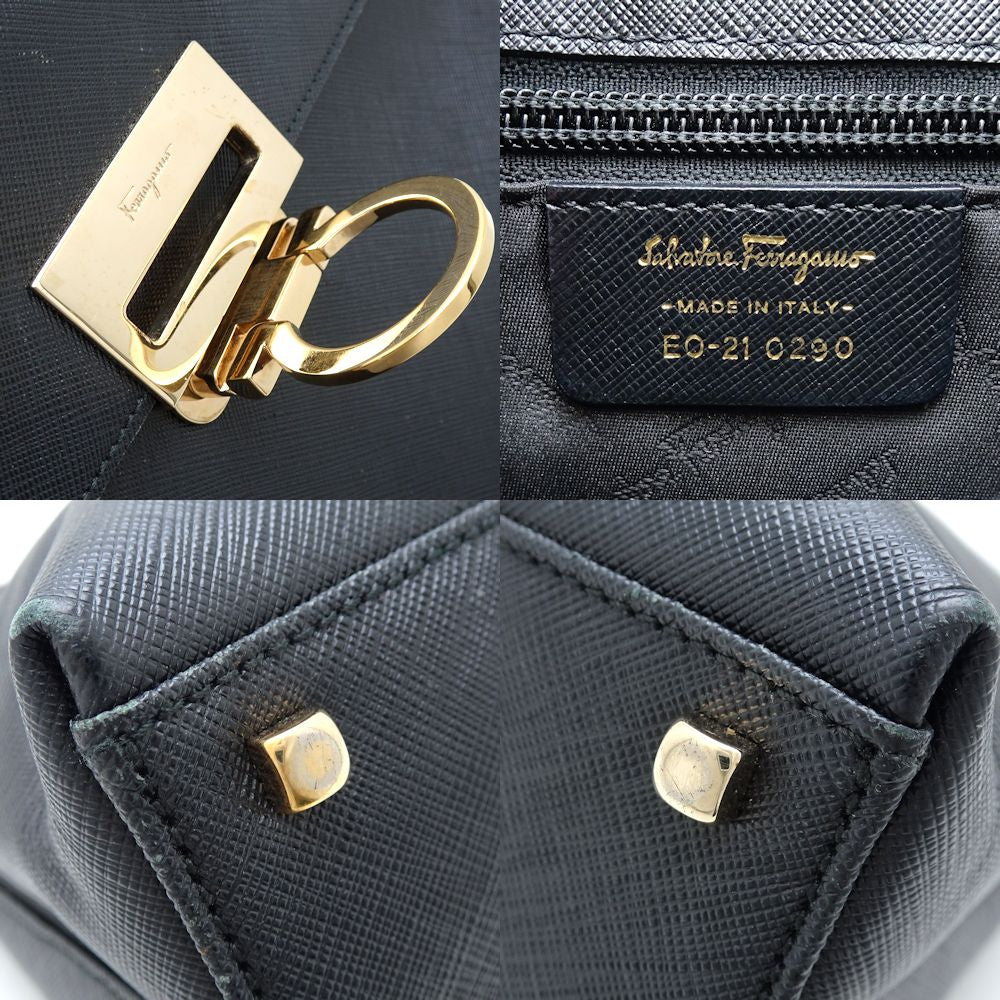 Salvatore Ferragamo Gancini 2Way Bag Black