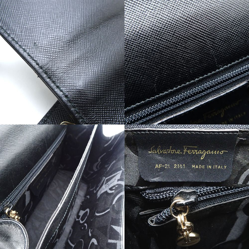 Salvatore Ferragamo Gancini 2Way Bag Black