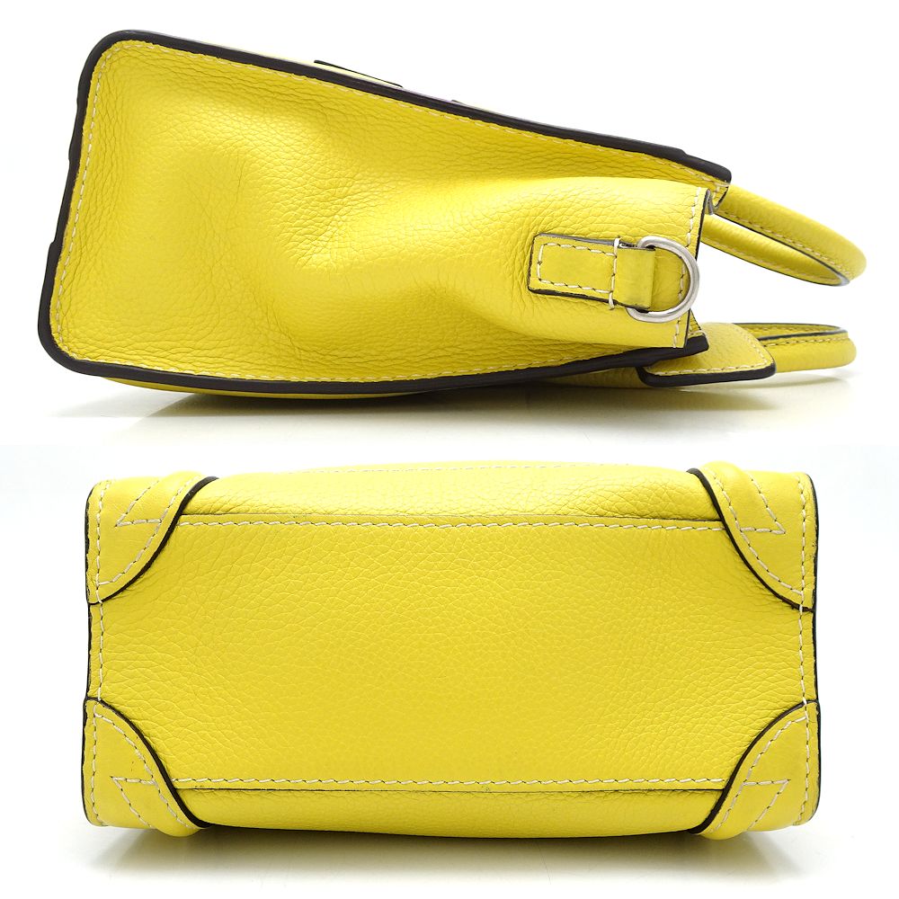 Celine Luggage Nano Shopper 2Way Bag Yellow