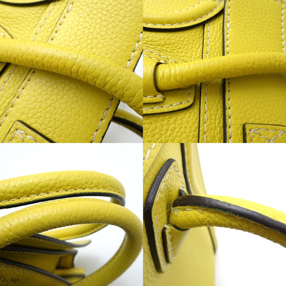 Celine Luggage Nano Shopper 2Way Bag Yellow