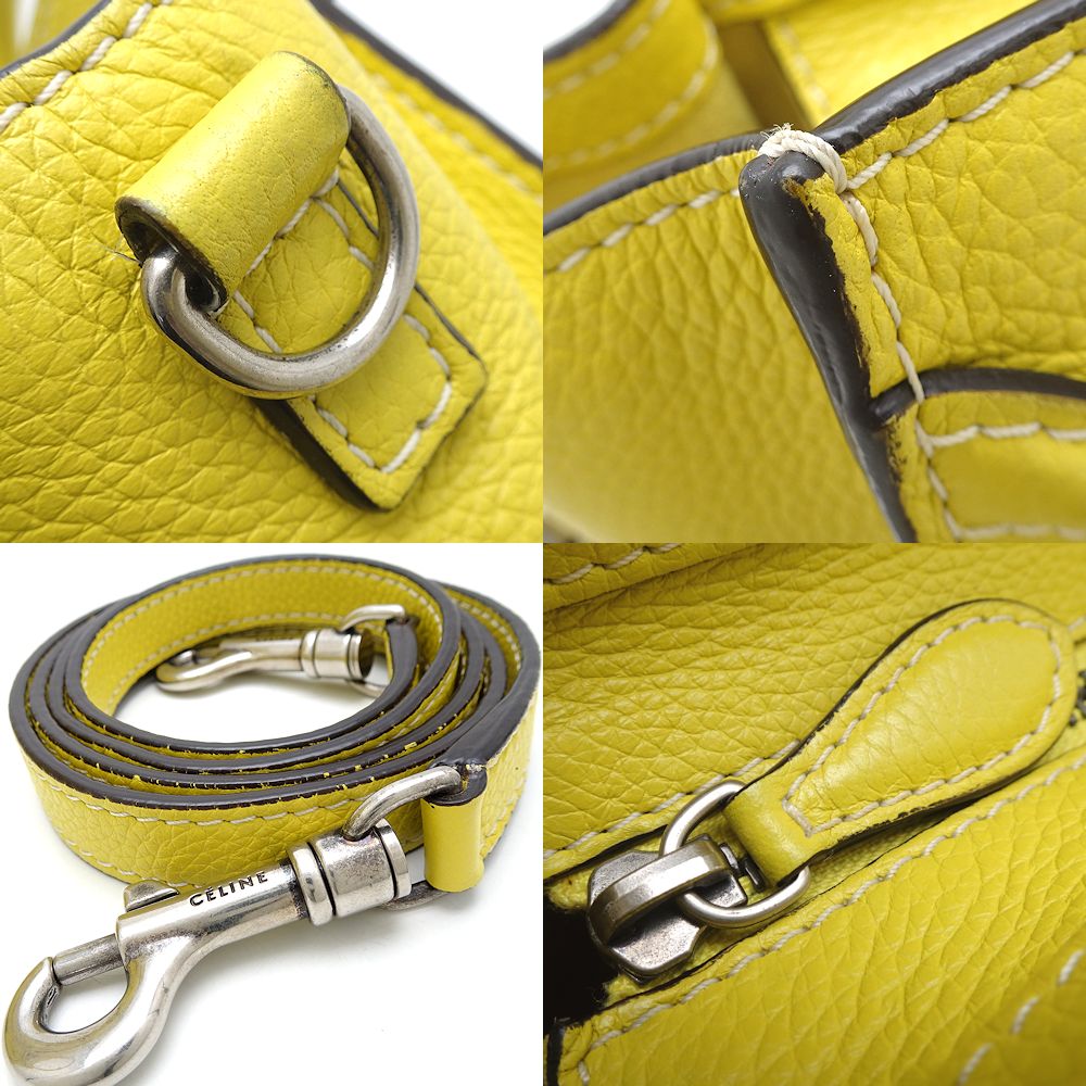 Celine Luggage Nano Shopper 2Way Bag Yellow