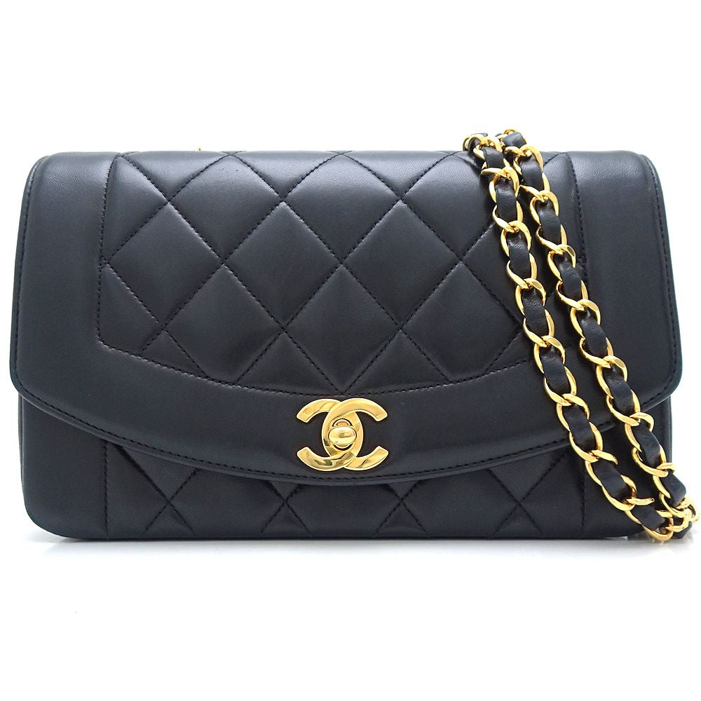 Chanel Lambskin Chain Shoulder Bag Matelasse