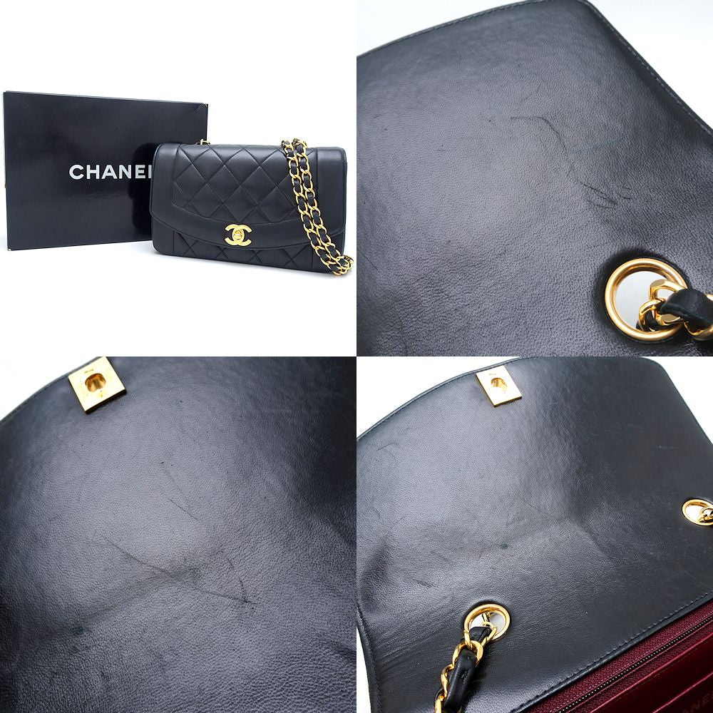 Chanel Lambskin Chain Shoulder Bag Matelasse