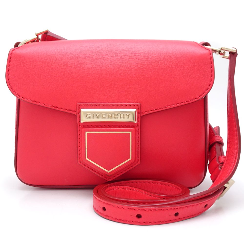 Givenchy Leather Nobile Shoulder Bag Red