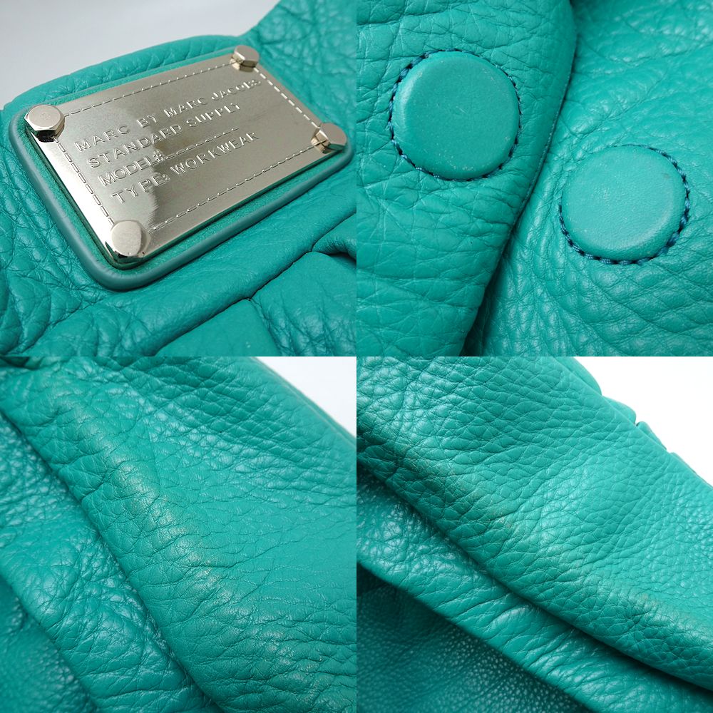 MARC BY MARC JACOBS Emerald Green Leather 2Way Tote Bag