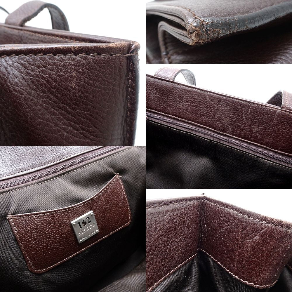 HIROFU Leather Tote Bag Brown