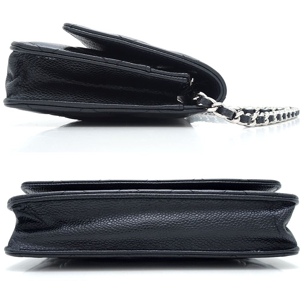 Chanel Caviar Chain Wallet Classic Crossbody