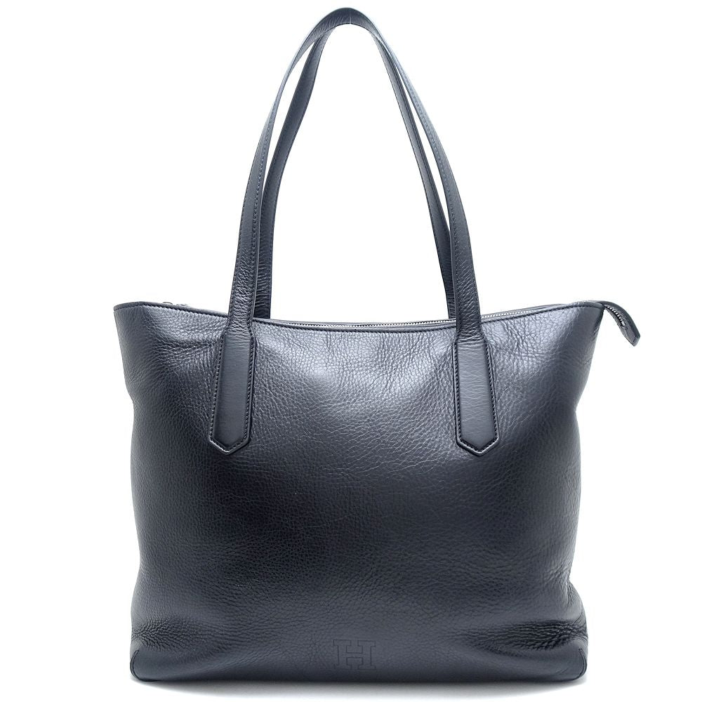 HIROFU Leather Tote Bag Black