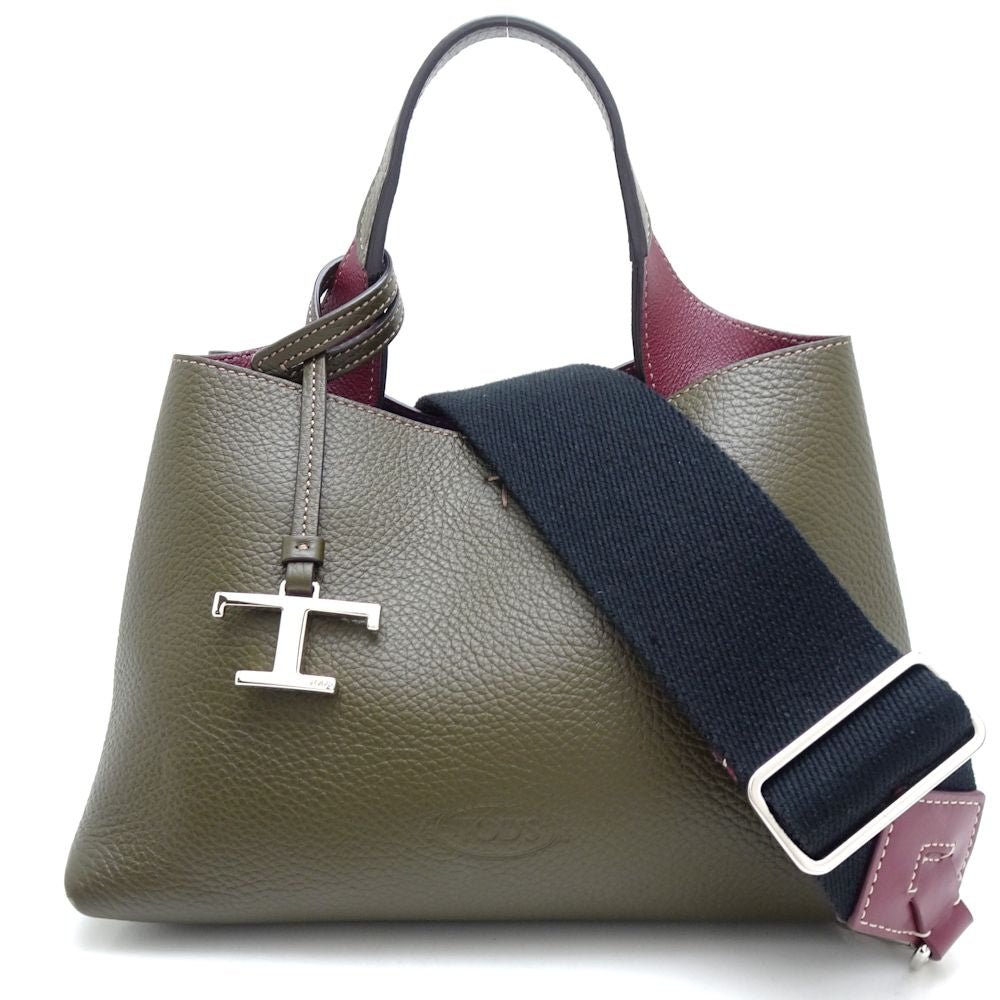 Tod's Leather 2Way Bag Olive