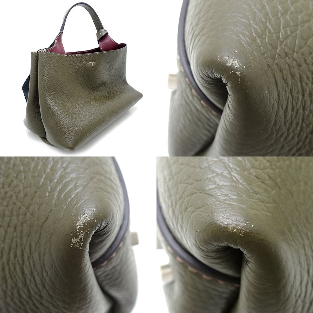 Tod's Leather 2Way Bag Olive