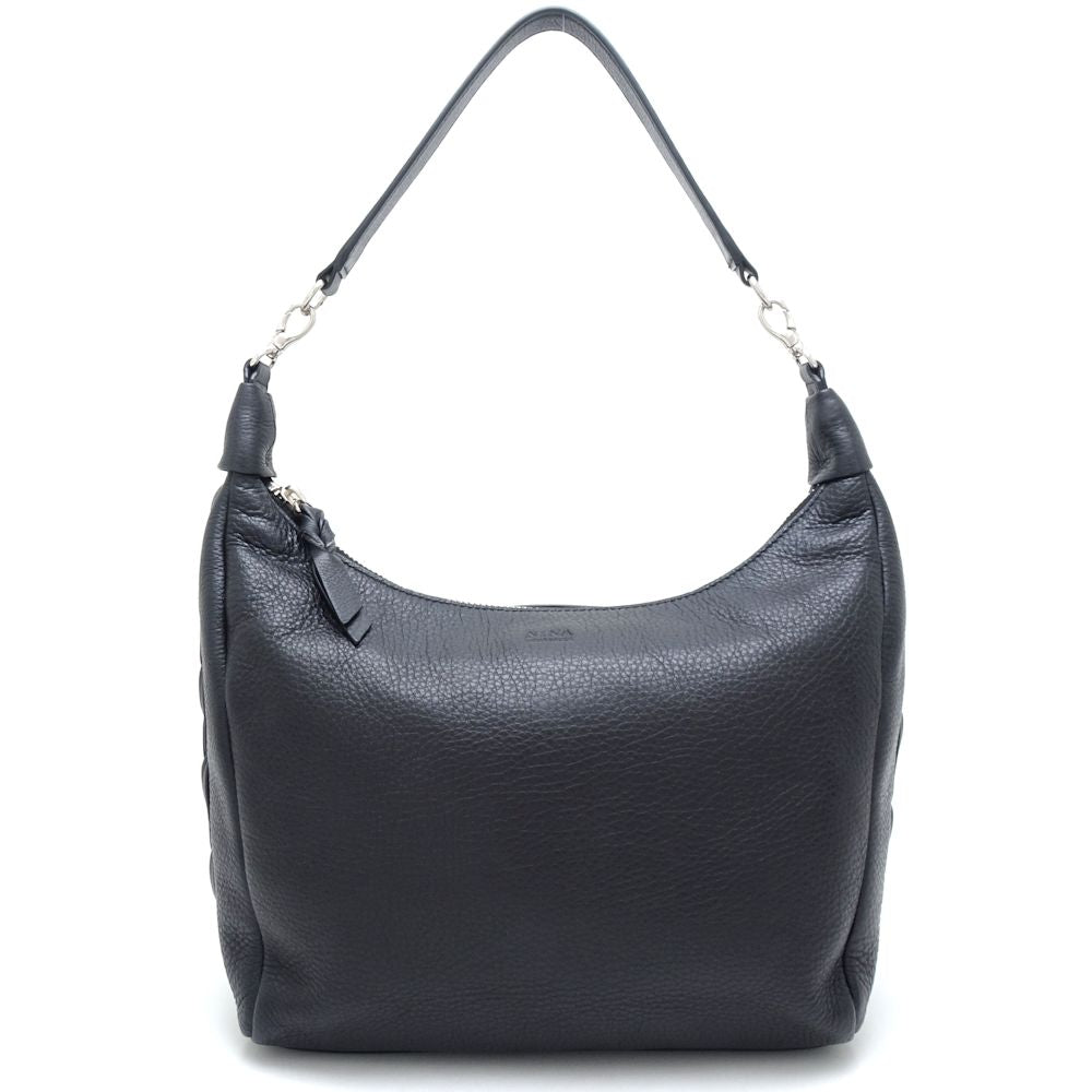 NINA RICCI Leather One Shoulder Bag Black