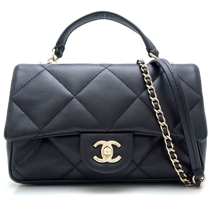 Chanel Lambskin Shoulder Bag Matelasse Flap