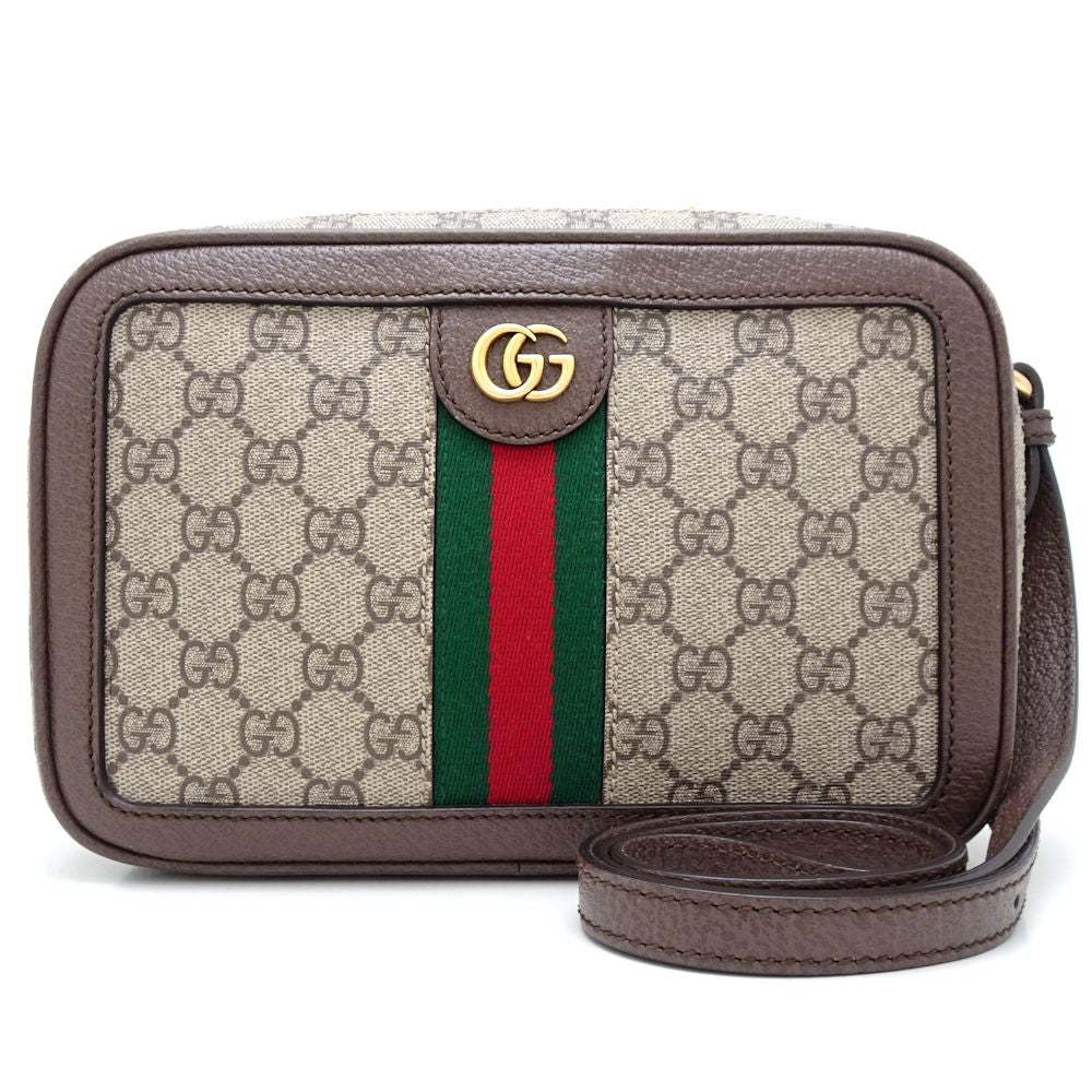 Gucci GG Supreme Canvas Leather Shoulder Bag